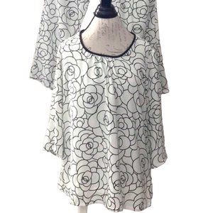 Imported Black & White Floral Loungewear Set Size L